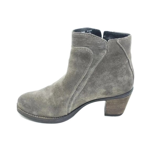 Taos Dillie Womens Ankle Boots Heel Side Zip Taupe Suede Booties EU 36 US 5.5 - Picture 8 of 10